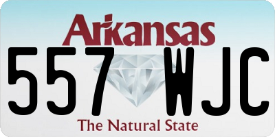 AR license plate 557WJC