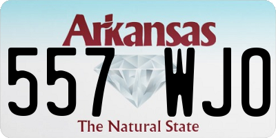 AR license plate 557WJO