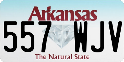 AR license plate 557WJV