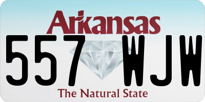 AR license plate 557WJW