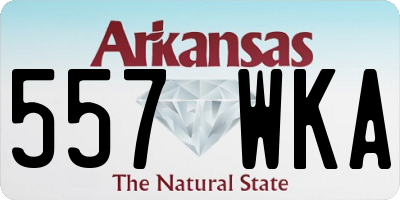 AR license plate 557WKA