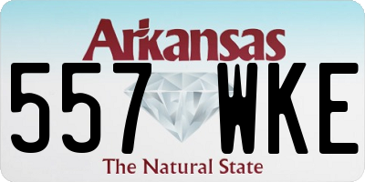 AR license plate 557WKE