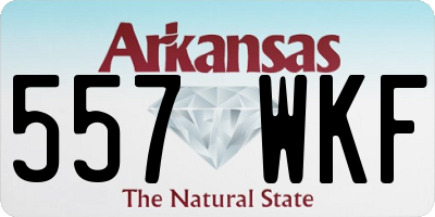AR license plate 557WKF
