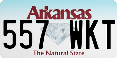 AR license plate 557WKT