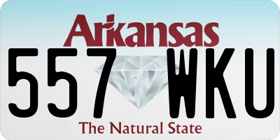 AR license plate 557WKU