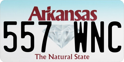 AR license plate 557WNC