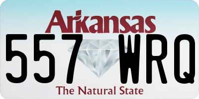 AR license plate 557WRQ