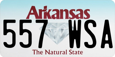 AR license plate 557WSA