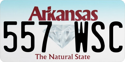 AR license plate 557WSC