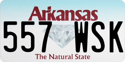 AR license plate 557WSK