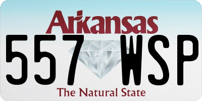 AR license plate 557WSP