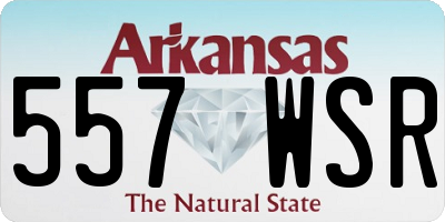 AR license plate 557WSR