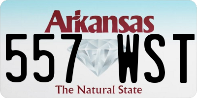 AR license plate 557WST