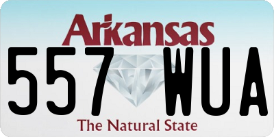 AR license plate 557WUA