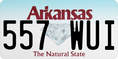 AR license plate 557WUI