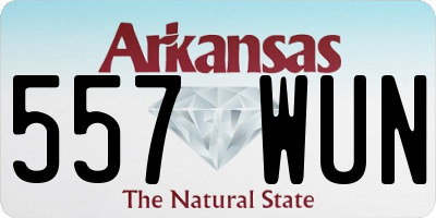 AR license plate 557WUN