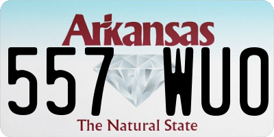 AR license plate 557WUO