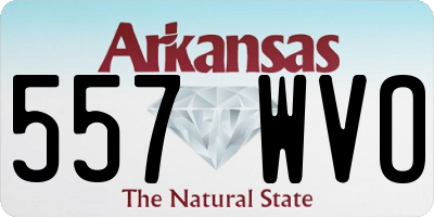 AR license plate 557WVO