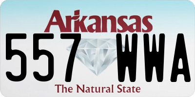 AR license plate 557WWA