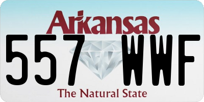 AR license plate 557WWF