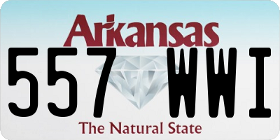 AR license plate 557WWI