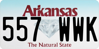 AR license plate 557WWK