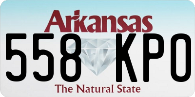 AR license plate 558KPO