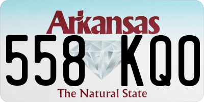 AR license plate 558KQO