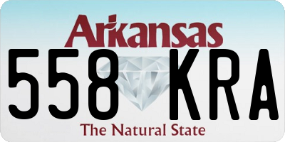 AR license plate 558KRA