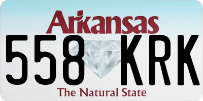 AR license plate 558KRK