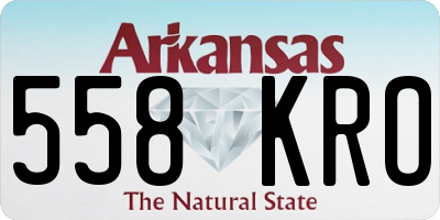 AR license plate 558KRO