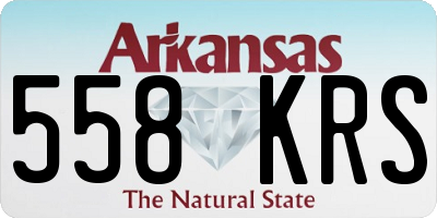 AR license plate 558KRS