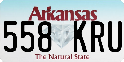 AR license plate 558KRU