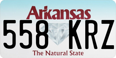 AR license plate 558KRZ