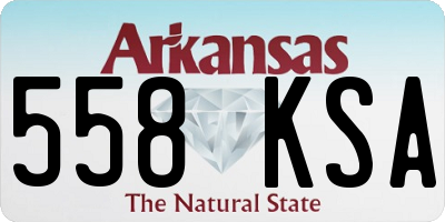 AR license plate 558KSA