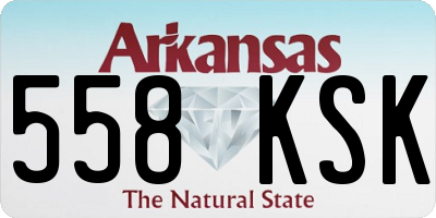 AR license plate 558KSK