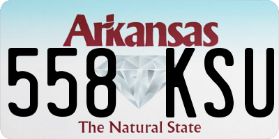 AR license plate 558KSU