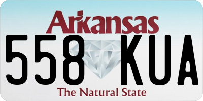 AR license plate 558KUA
