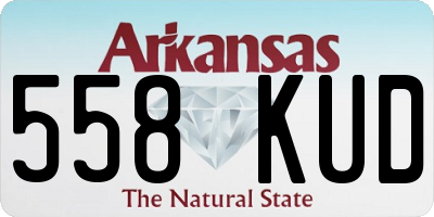 AR license plate 558KUD