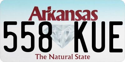 AR license plate 558KUE