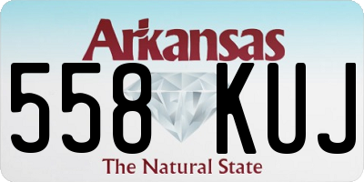 AR license plate 558KUJ