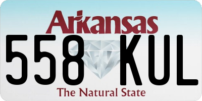 AR license plate 558KUL