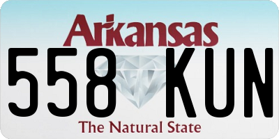 AR license plate 558KUN