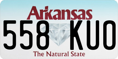 AR license plate 558KUO