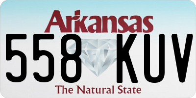 AR license plate 558KUV