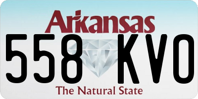 AR license plate 558KVO