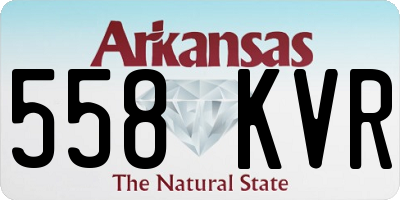 AR license plate 558KVR