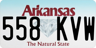 AR license plate 558KVW