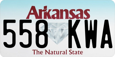 AR license plate 558KWA
