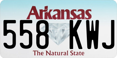 AR license plate 558KWJ